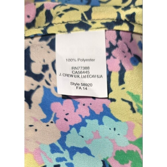 J. Crew Floral Racer Back Top - Size 2 - Picture 8 of 9
